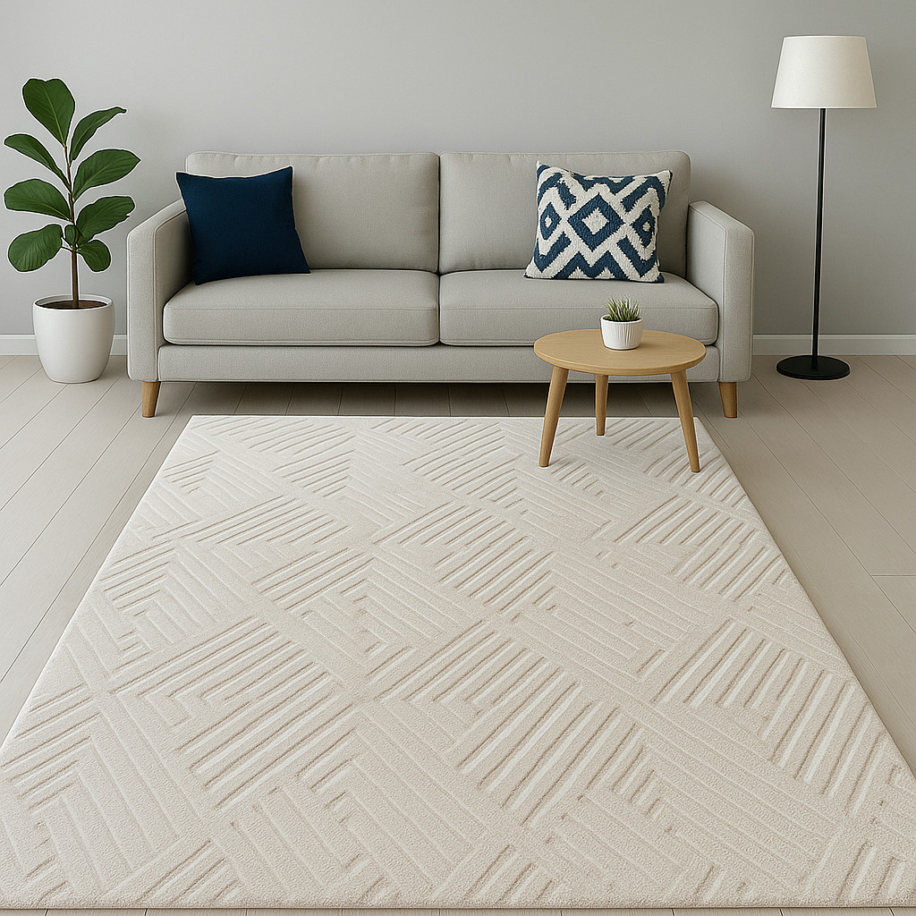 Modern szőnyeg Luxor geometrikus (White) 80x150cm Fehér