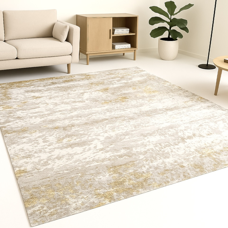 Modern szőnyeg Marble 443 (Gold) 80x150cm Krém-Arany