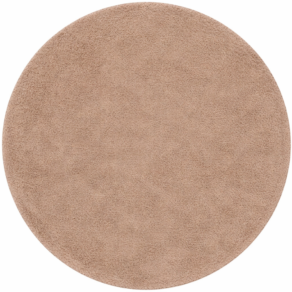 Modern szőnyeg Palm Plüss (Dark Beige) Kerek 120cm Sötét Bézs