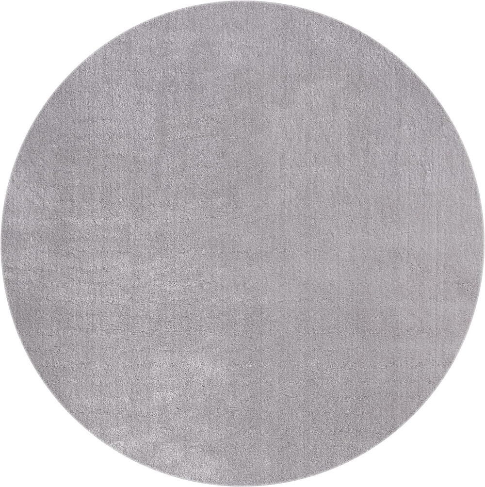 Modern szőnyeg Palm Plüss (Light Grey) Kerek 80cm Világos Szürke