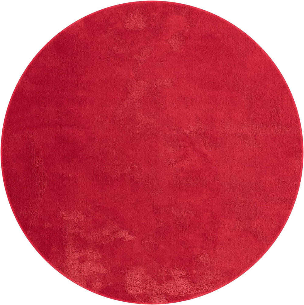 Modern szőnyeg Palm Plüss (Red) Kerek 67cm Piros