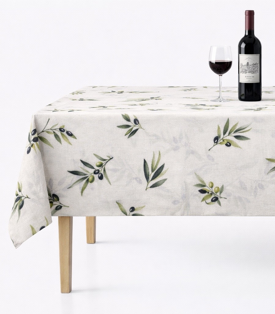 Asztalterítő Teflonbevonatú Olivás Zöld 200x140cm