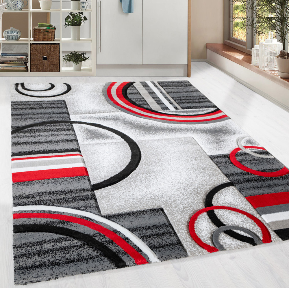 Modern szőnyeg Carneval 1502 (Red-Grey) 60x110cm Piros-Szürke